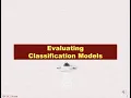 Evaluating a Classification Model