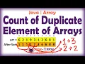 Count occurrence of repeated element in array Count duplicate element Java Fox Tech Academy