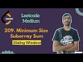 Minimum Size Subarray Sum Leetcode daily challenge Leetcode Medium Sliding Window