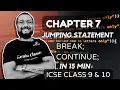 Conditional Constructs in java Break Continue Jumping Statements ICSE class 9 10