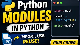 Python Modules in Python Import Use Create Modules Python Tutorial for Beginners