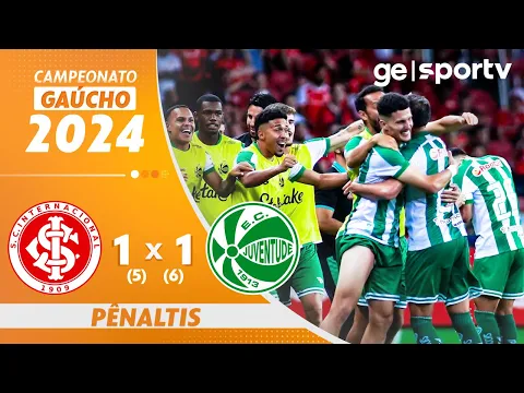 Download MP3 INTERNACIONAL 1 (5)X(6) 1 JUVENTUDE | PÊNALTIS | CAMPEONATO GAÚCHO | ge.globo