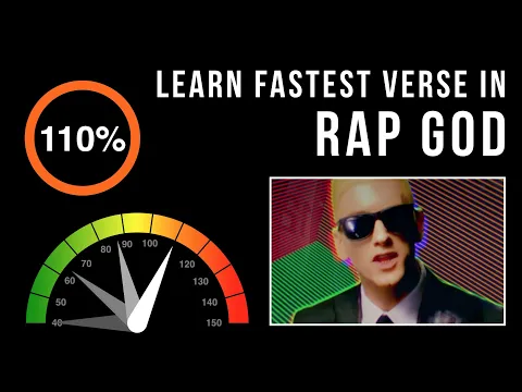 Download MP3 Learn Eminem's Fastest Verse In 'Rap God' (Slowed Down + Scrolling Lyrics)