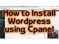 How to Install Wordpress from Cpanel Wordpress Tutorial