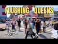Exploring Flushing Queens NYC Largest Chinatown - Flushing Main Street Roosevelt Avenue USA 4K