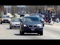 Group Of Bikers And Fake Cop Car Block The Road On Indian Trail by Church Rd In Aurora Il