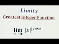 Limits involving greatest Integer Function