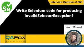Write Selenium code for producing InvalidSelectorException Selenium Interview Question