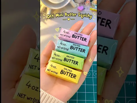 Super easy DIY mini butter squishy 🧈✨#shorts #art #diy #craft #youtubeshorts
