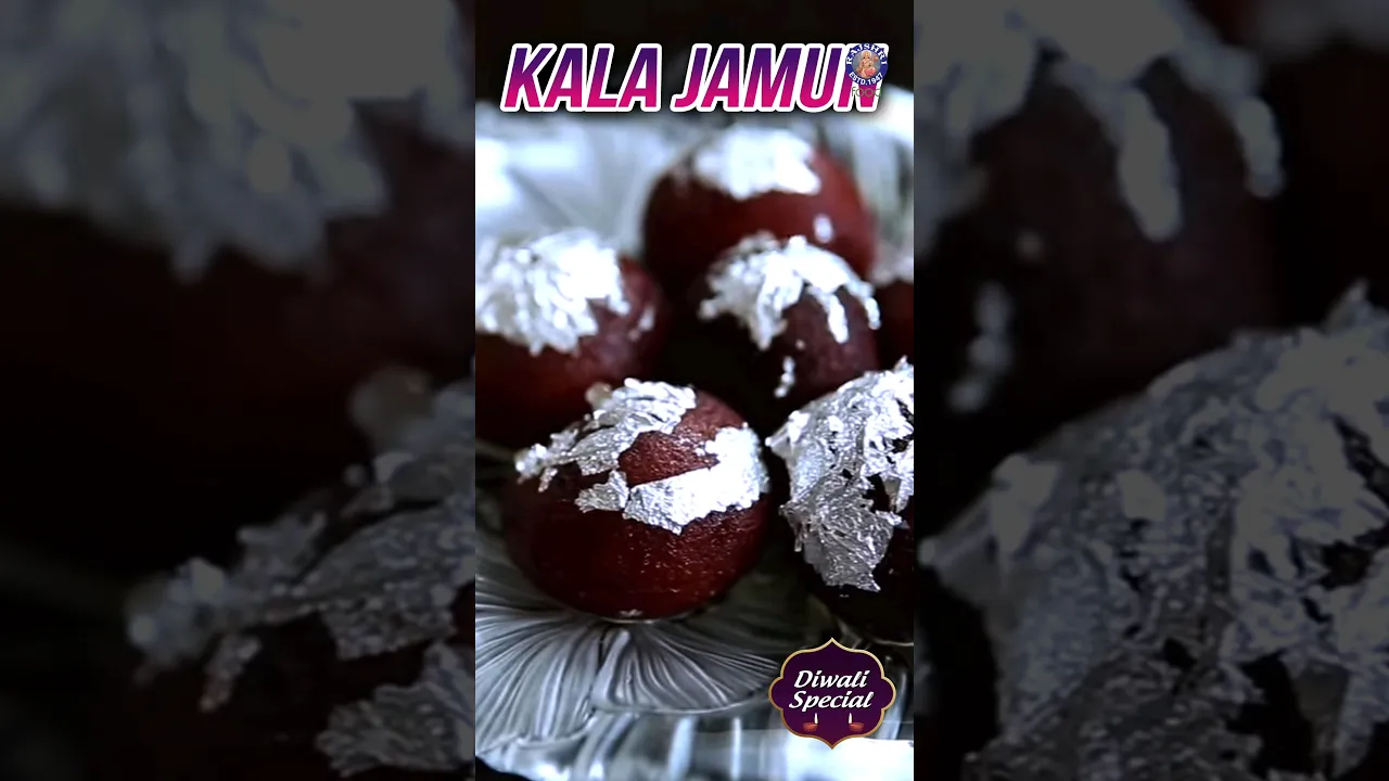 Diwali Special Sweet Recipe - Kala Jamun Recipe - Khoya Stuffed Kala Jamun - Indian Dessert #shorts