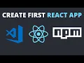 First React app using create-react-app VS code npx npm