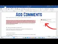 How To Add Comments And Feedback In Word Document