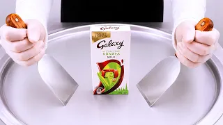 Galaxy pistachio kunafa ice cream rolls street food -  ايسكريم رول كنافه دبي