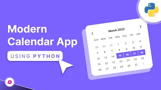 Build a Modern Calendar App in Python CustomTkinter Beginner GUI Project Full Code Explained