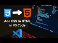 Easy way to add CSS file to a HTML document in VS Code