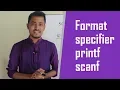 Format specifier printf scanf in c programming bangla tutorial