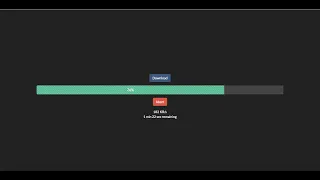 Download file using Javascript and show remaining time