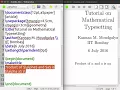 Mathematical Typesetting - English