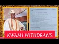 Lagu KWAM1 GAVE UP/ WITHDRAWS FROM AWUJALE RACE AND FILED A  DISCONTINUATION SUIT. SEE CHRONICLES. 