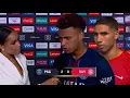 Download Lagu Achraf Hakimi \u0026 Desire Doue Reactions On PSG win vs Bayern Munich With 2 Red Cards