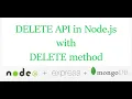 DELETE API in Node js using express MongoDB CRUD API in Node js part-5