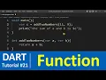 dart function tutorial - Dart Functions or Methods Syntax and Properties Dart Programming Flutter