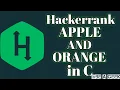 Apple and orange hackerrank solutions in c BE A GEEK Hindi