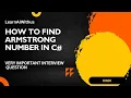 Find Armstrong Number using C Important Interview Question