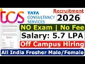 TCS Recruitment 2026 TCS Off Campus Hiring 2026 TCS JOBS 2026 TCS Freshers Jobs 2026