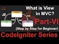 What is view in c Part 6 CODEIGNITER SERIES IN 2019