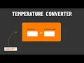 Temperature Converter in HTML CSS JavaScript