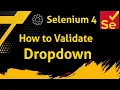11 Selenium - Java DropDown Validation