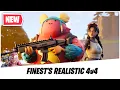 NEW FINEST S REALISTIC 4v4 - FORTNITE CREATIVE SHOWCASE WITH MAP CODE