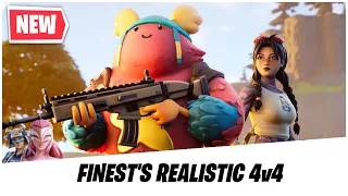 NEW FINEST S REALISTIC 4v4 - FORTNITE CREATIVE SHOWCASE WITH MAP CODE