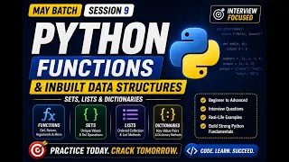 Python Functions Data Structures Explained Lists Sets Dictionaries May Batch DE Roadmap