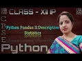 Python Pandas II Descriptive Statistics