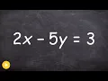 Changing an equation from standard form to slope intercept form