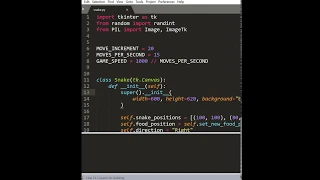 Snake Game via Tkinter Python