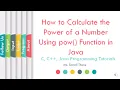 Java Program to Calculate the Power of a Number Using pow Function SonaliThore LLAGT