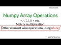 Numpy array operations Neeraj Sharma