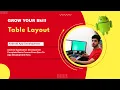 38 Table Layout Android App Design Basics Urdu Hindi 2025