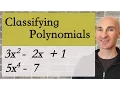 Classify Polynomials by Degree Number of Terms