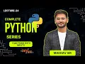 Python lecture 24 Functions with inputs in python Madhav Sharma