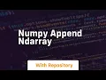 numpy append ndarray