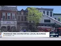Fire damages businesses in Monroe s historic downtown square