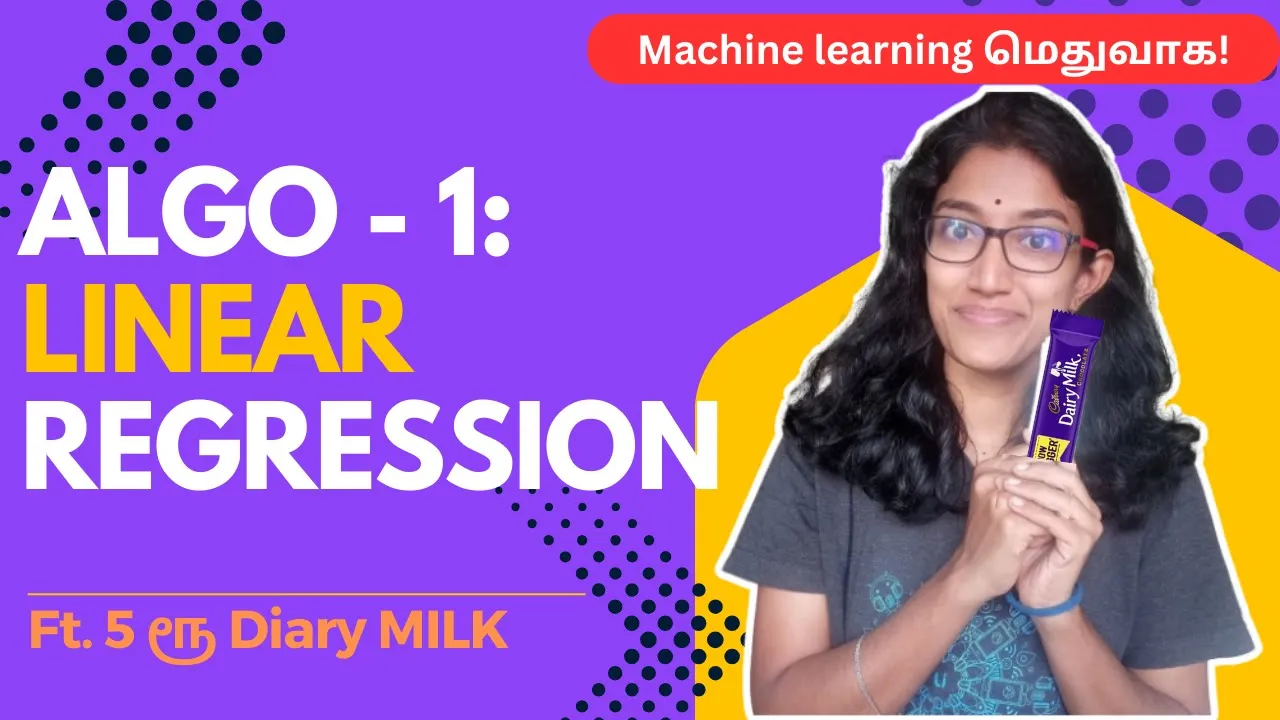 Linear Regression with all Maths formulas explained in தமிழ் #machinelearning #datascience