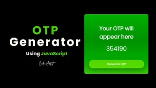 Mini Project 03 OTP Generator Tutorial Using Html CSS JS