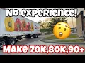 New truck drivers with 0 experience NO degrees can potentially make 100K doing this job