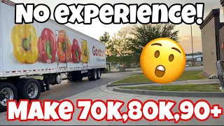 New truck drivers with 0 experience NO degrees can potentially make 100K doing this job