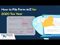 How to File Form W-2 for 2020 Tax Year Express E-File